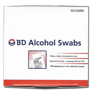 BD 알콜솜/알콜스왑낱개 포장 100매 1박스